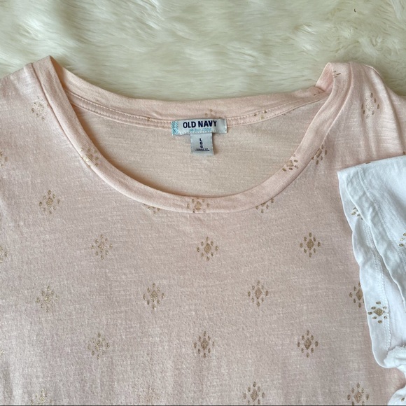 Old Navy bundle Short Sleeve Top w/ Gold design - Picture 2 of 4